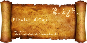 Mikulai Ábel névjegykártya